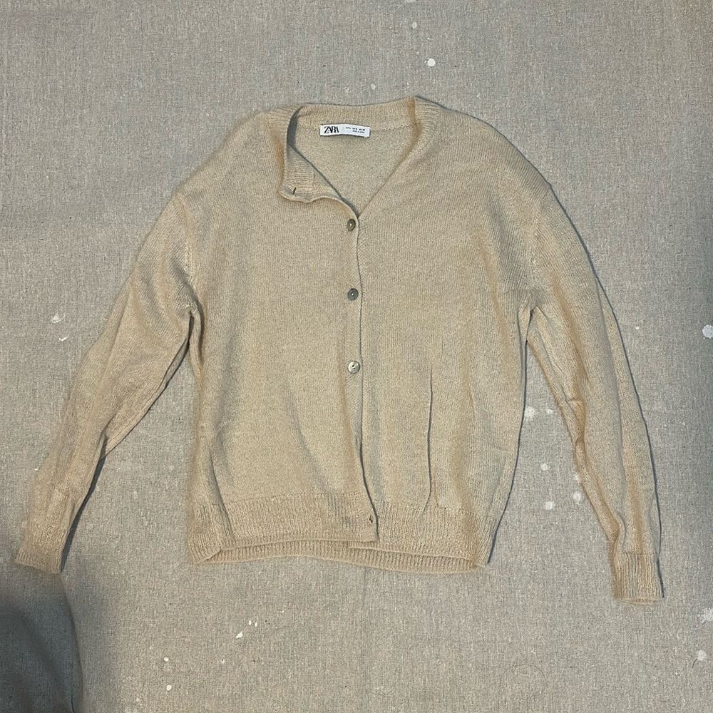 Zara Beige Cardigan | Beige | Size S